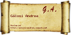 Gálosi Andrea névjegykártya
